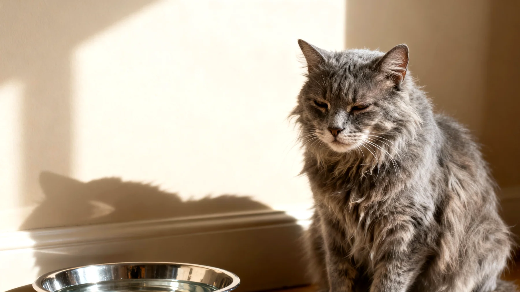 Ältere Katzen leiden häufig unter altersbedingten Gesundheitsproblemen wie Arthrose, Niereninsuffizienz, Zahnproblemen und nachlassender Fellpflege, die eine angepasste medizinische Betreuung und spezielle Pflege erfordern"