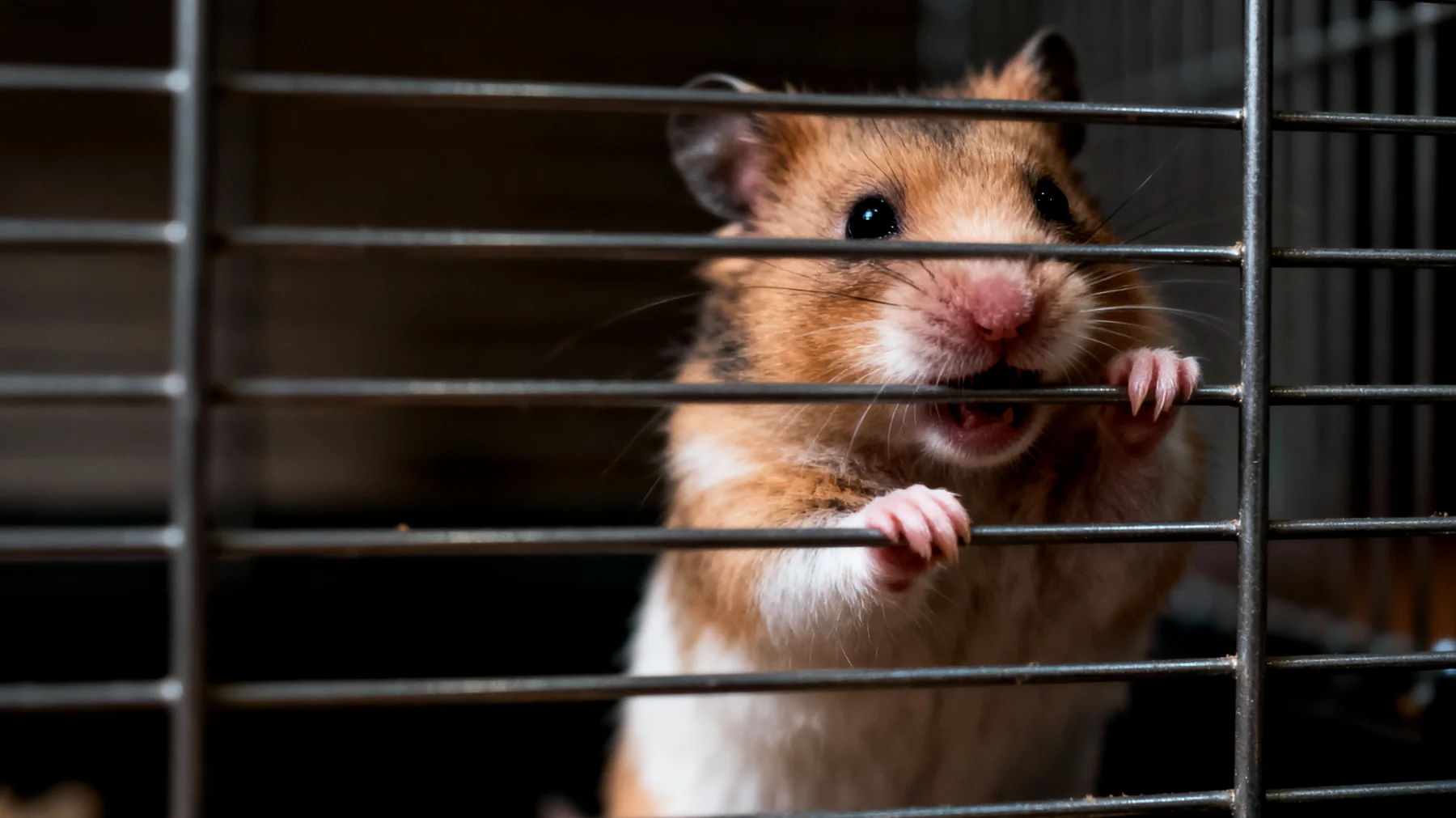 Erwachsene Hamster entwickeln häufig Verhaltensprobleme wie übermäßiges Gitternagen, Aggressivität oder stereotype Bewegungsmuster aufgrund unzureichender mentaler Stimulation und fehlender artgerechter Beschäftigungsmöglichkeiten in ihrer Umgebung"
